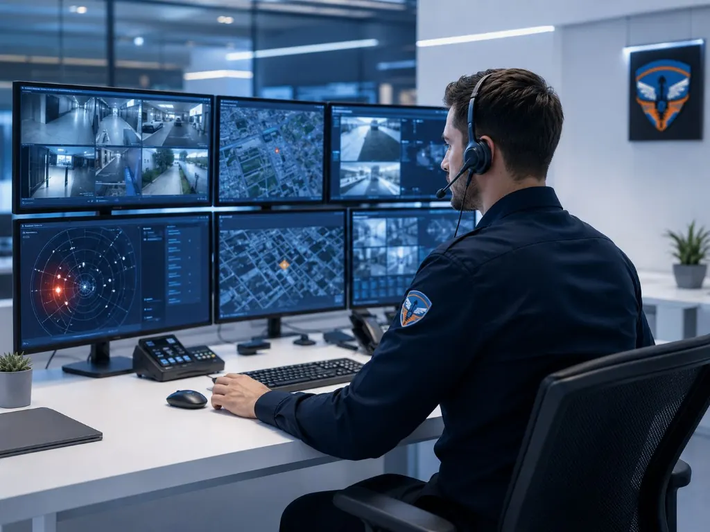 Monitoring centre operator supervising back-to-base alarm events