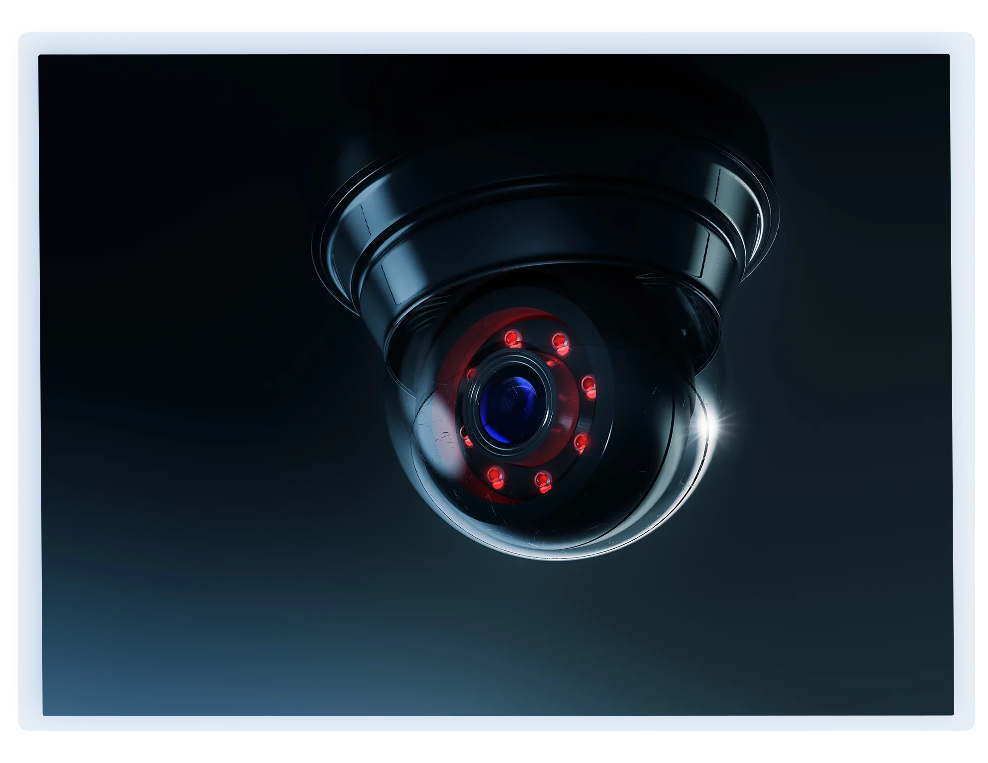 Dome camera, the kind of device NX Witness connects to.