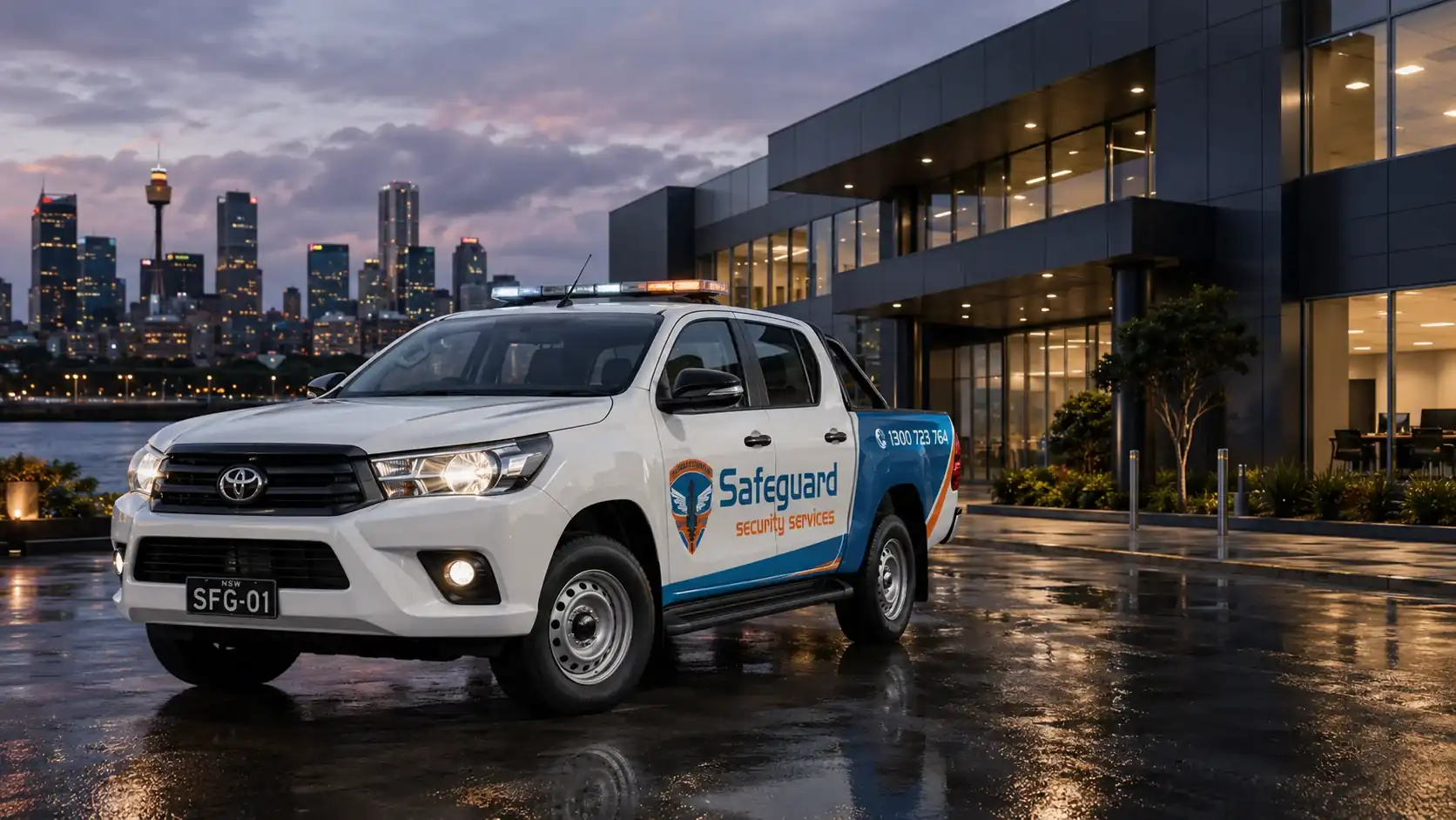 Safeguard mobile patrol vehicle on site